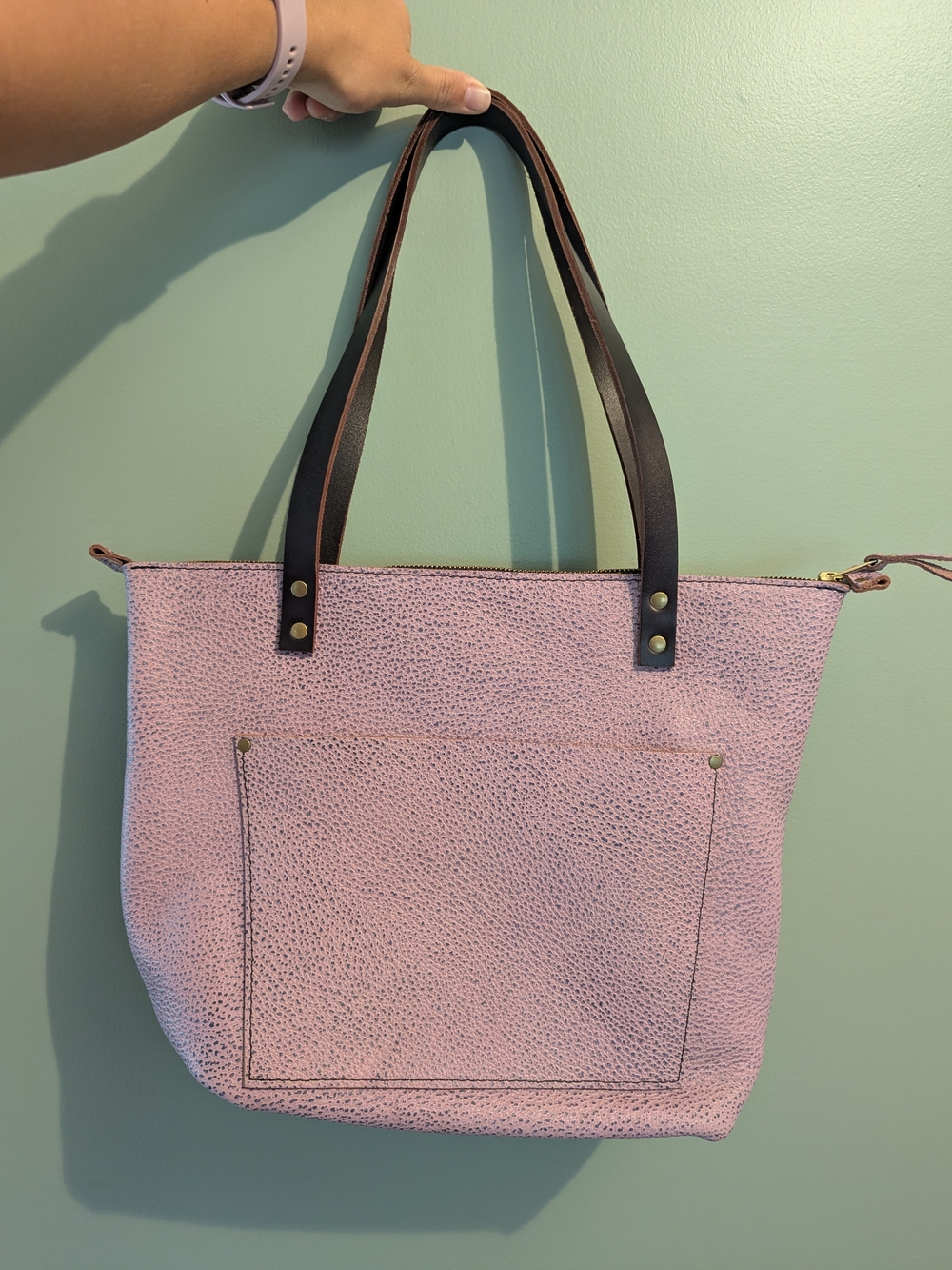 Portland Leather Goods Wisteria Medium Lavender Tote Bag Medium